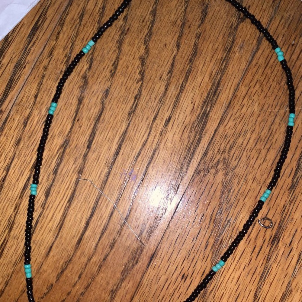 Teal and black chocker
